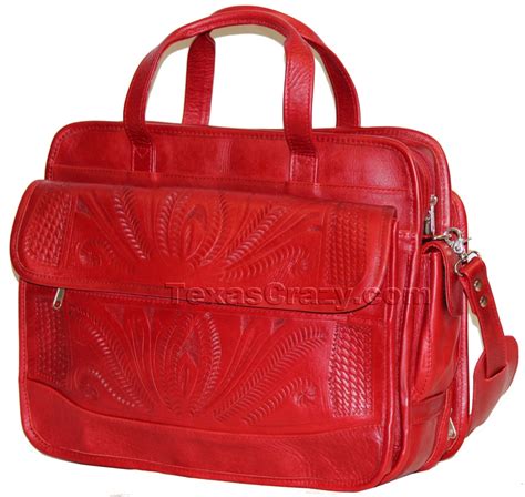 red leather laptop bags